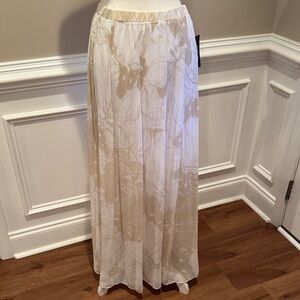 Neutral Floral Maxi Skirt